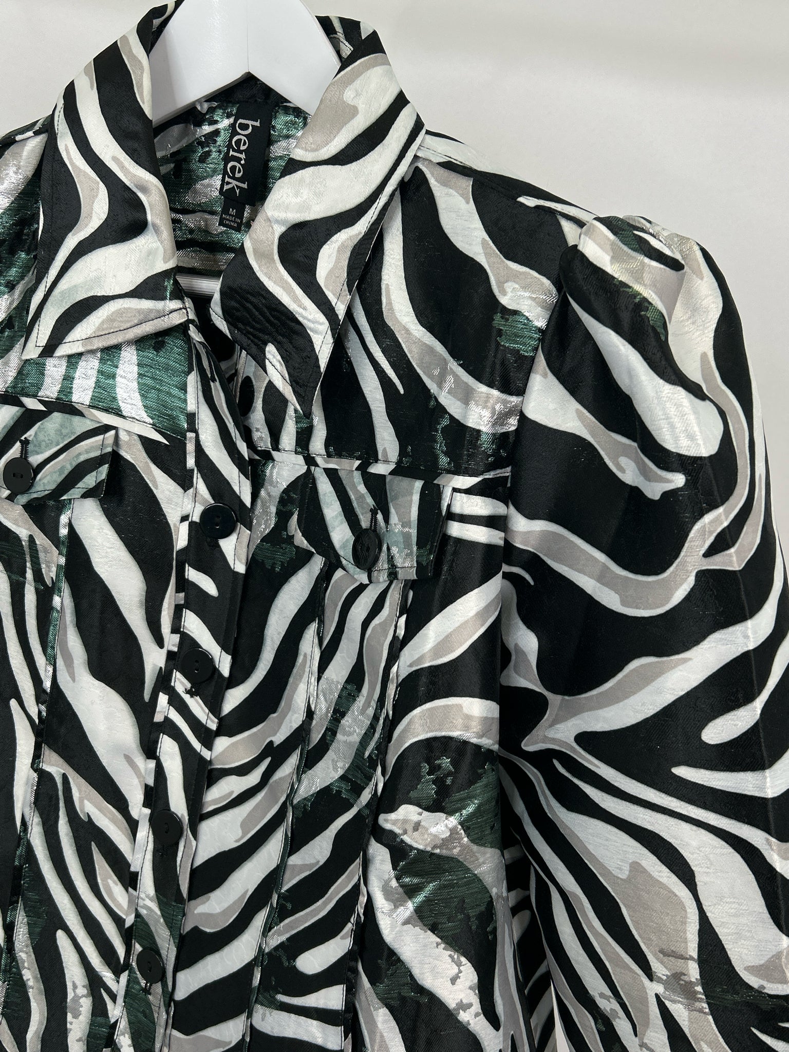 BEREK Black Print Women Jacket