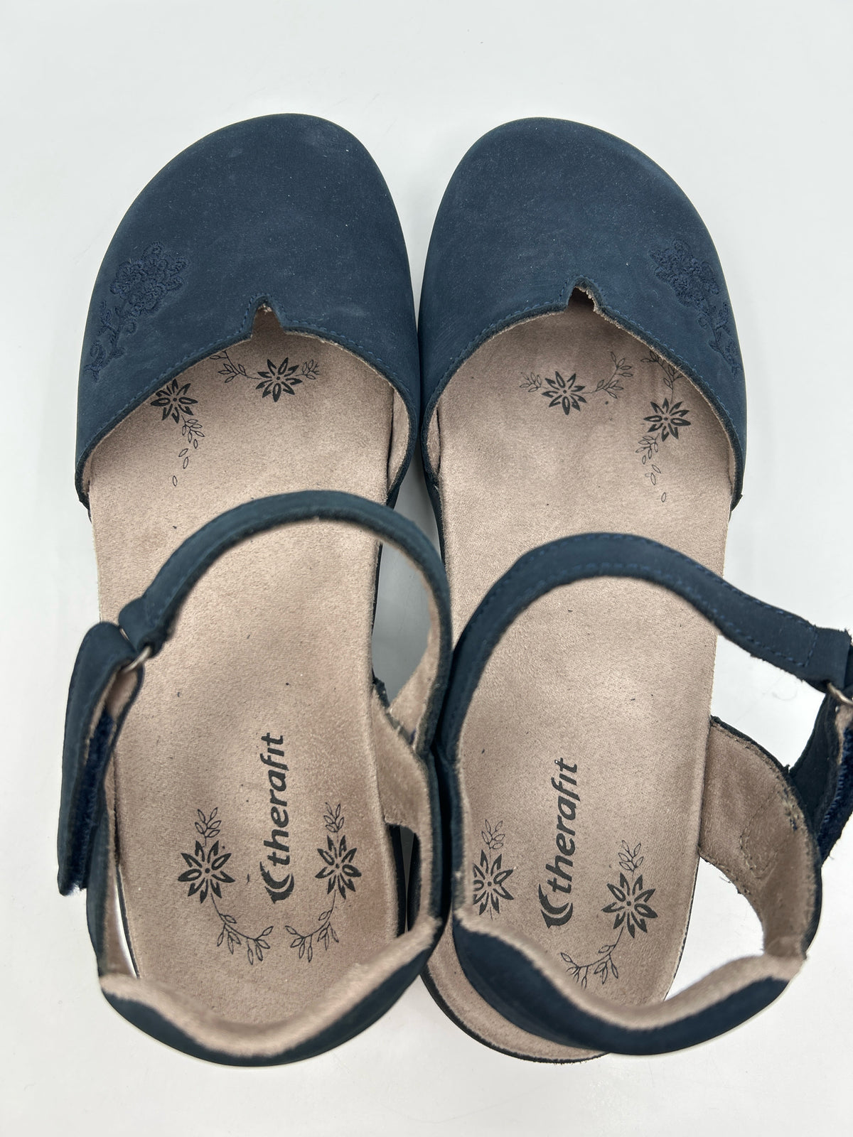 THERAFIT Size 8.5/9 Blue Women Sandal