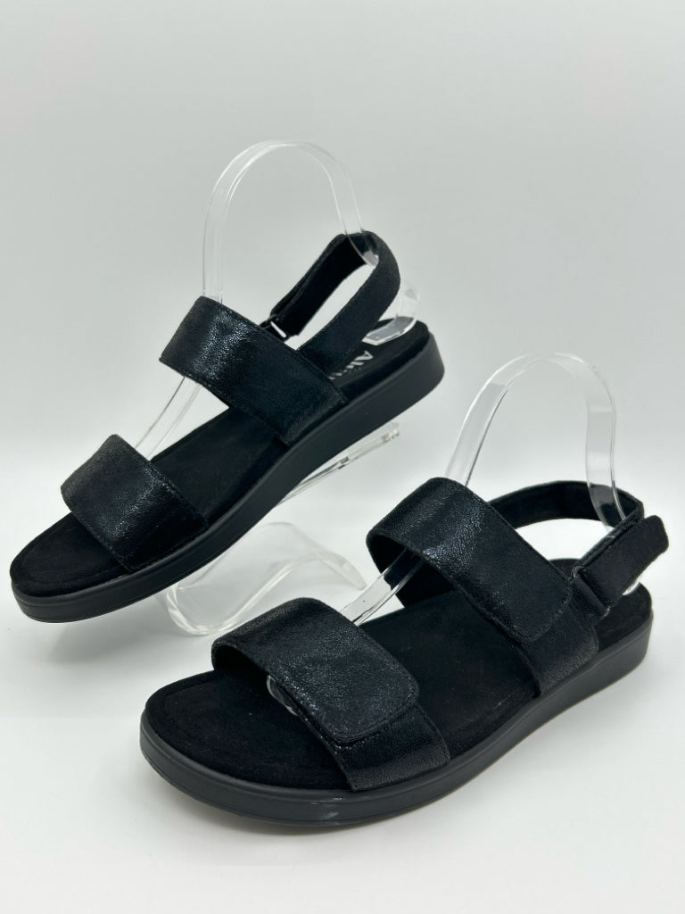 ALEGRIA Size 39/9 Black Women's Sandal