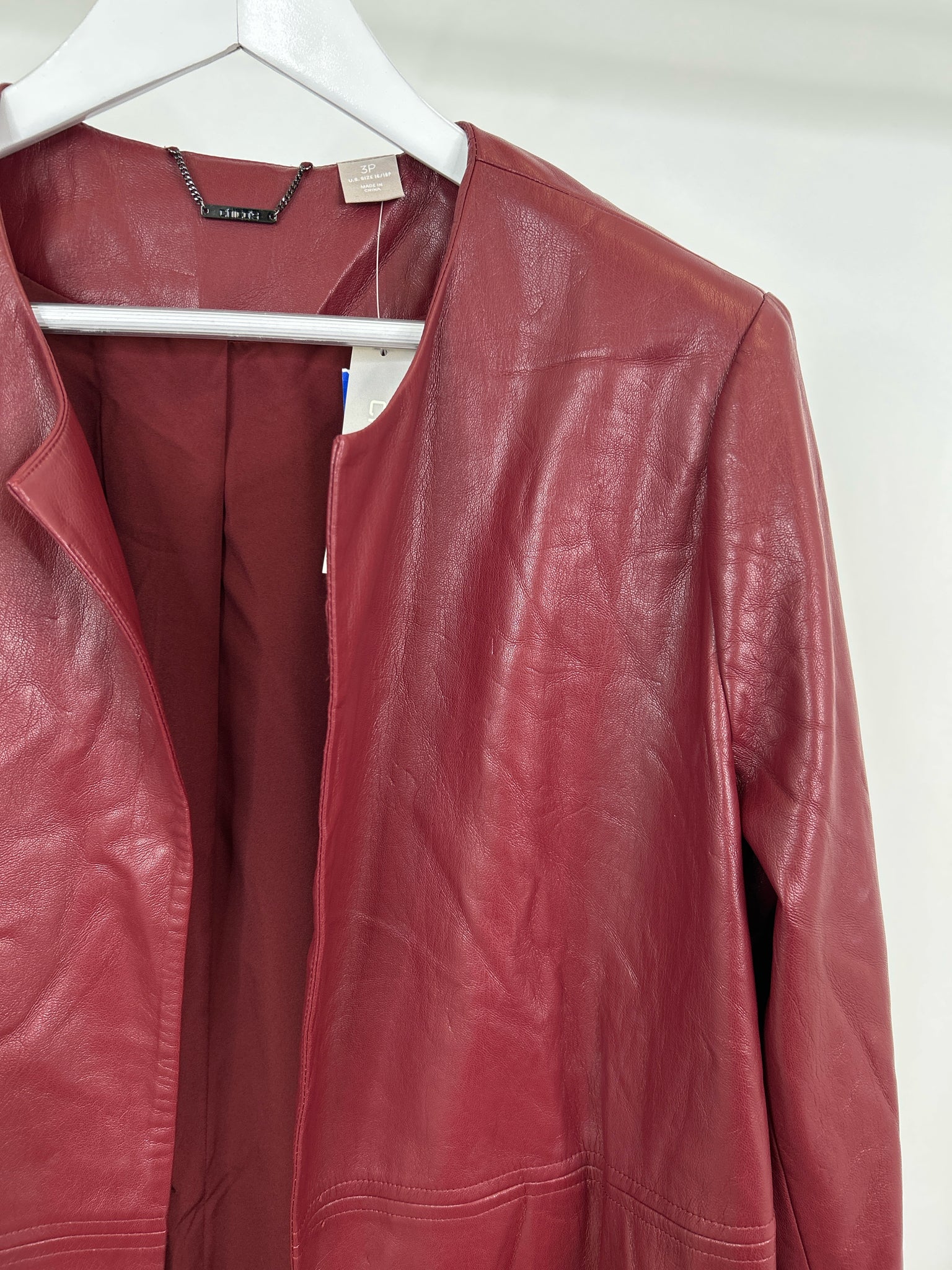 CHICO'S NWT Size 16/18P Cranberry Women Jacket