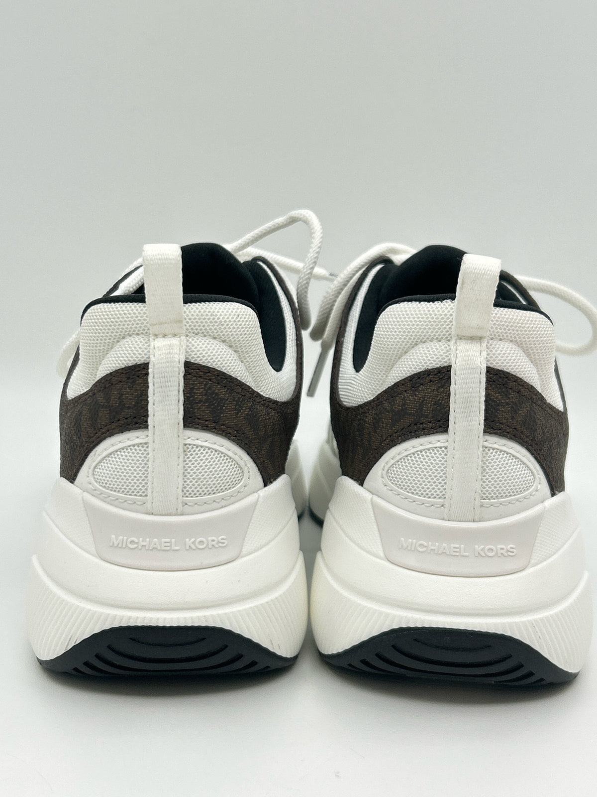 MICHAEL MICHAEL KORS Size 8.5M WHITE AND BROWN Women Sneakers