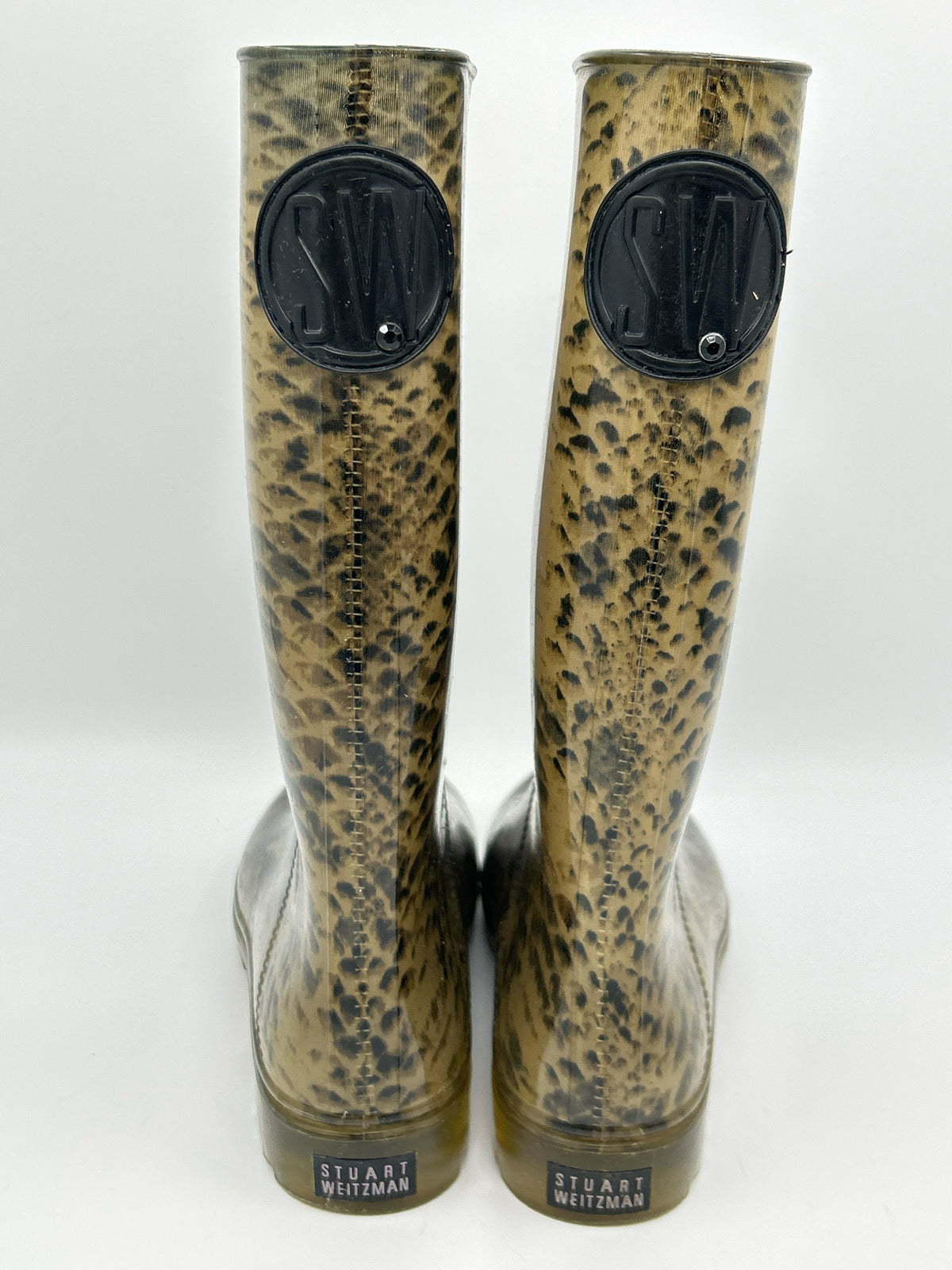 STUART WEITZMAN Size L BEIGE AND BLACK Women Rainboots
