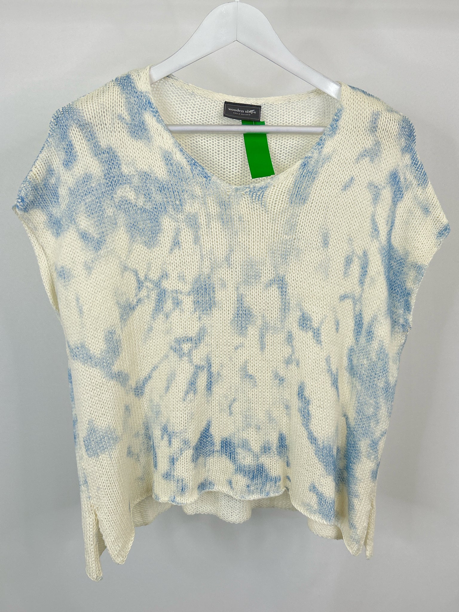 WOODEN SHIPS Size XS BLUE & CREAM Women's Sweater