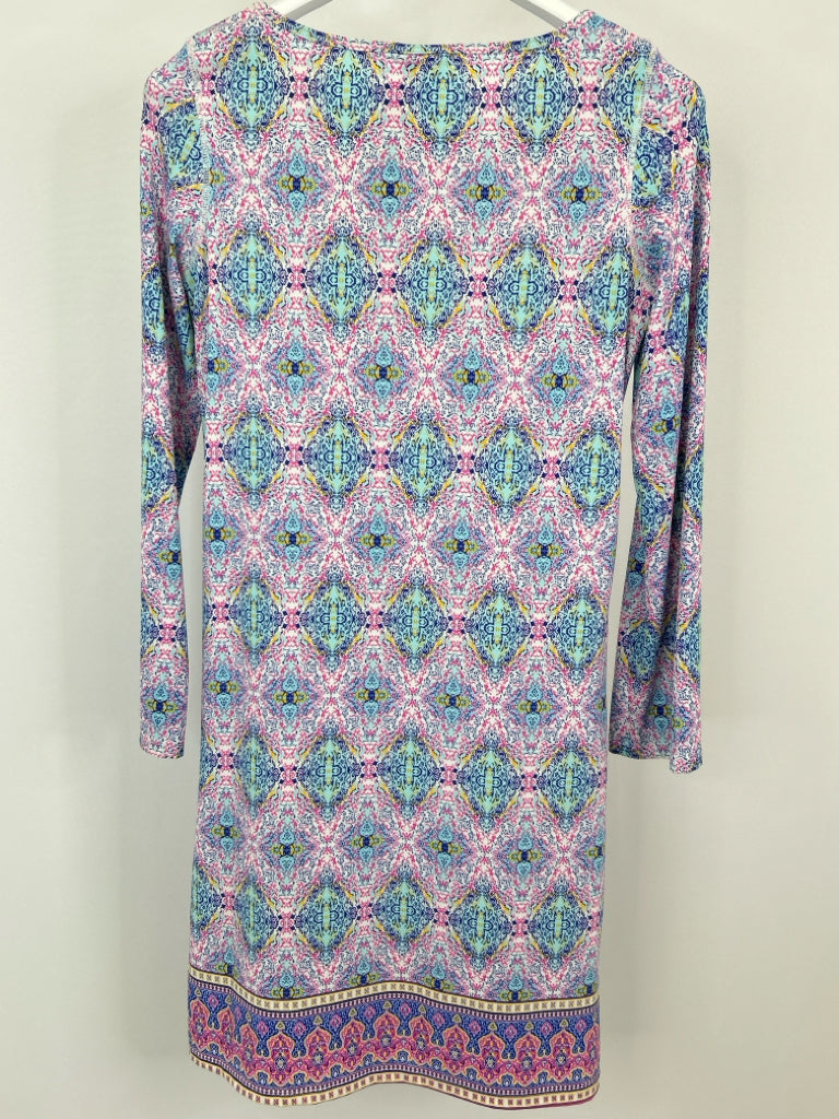 CABANA LIFE Size M Pink and Blue Women's Dress