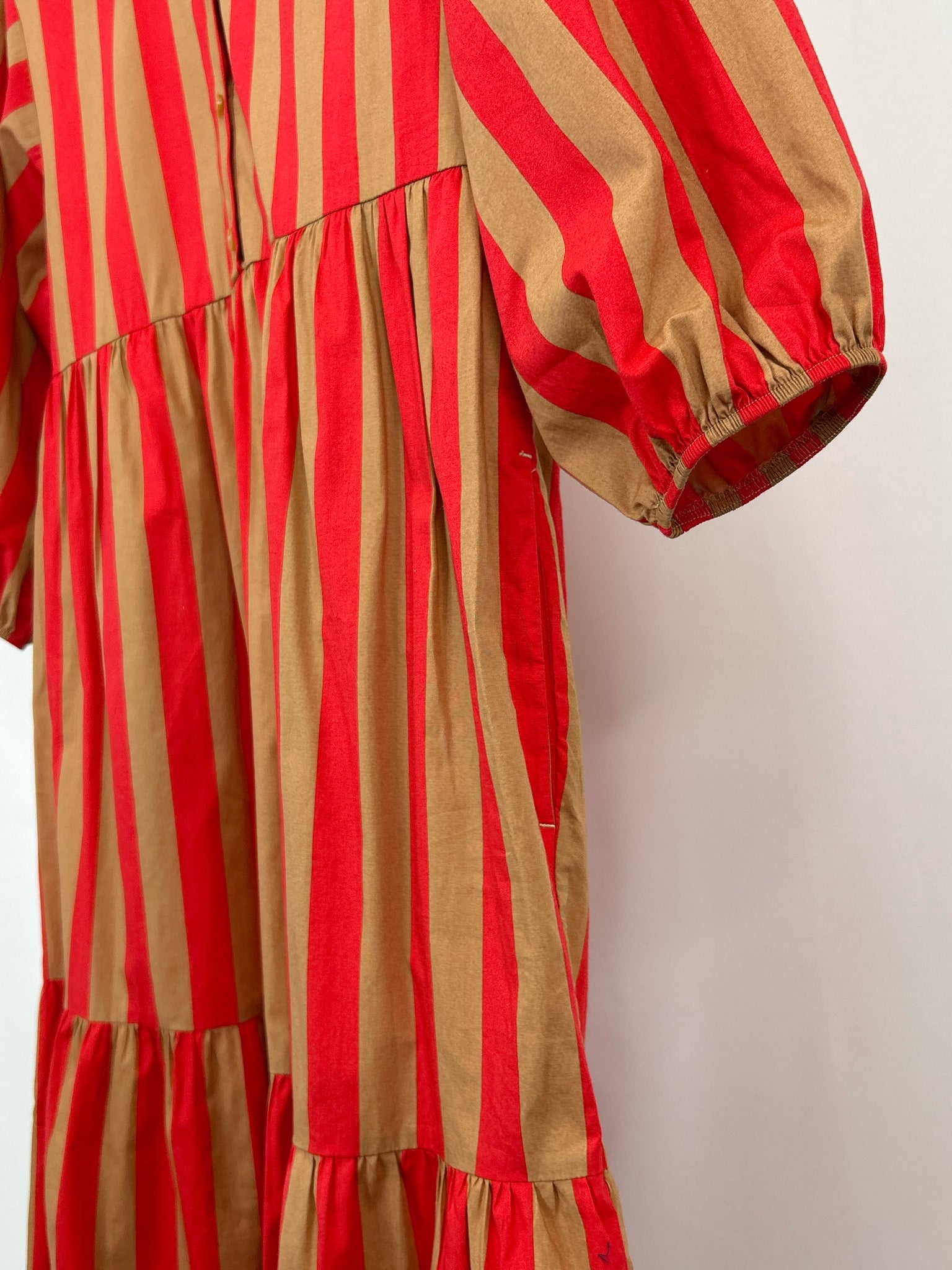 MAEVE Size XS TAN AND RED Women Dress
