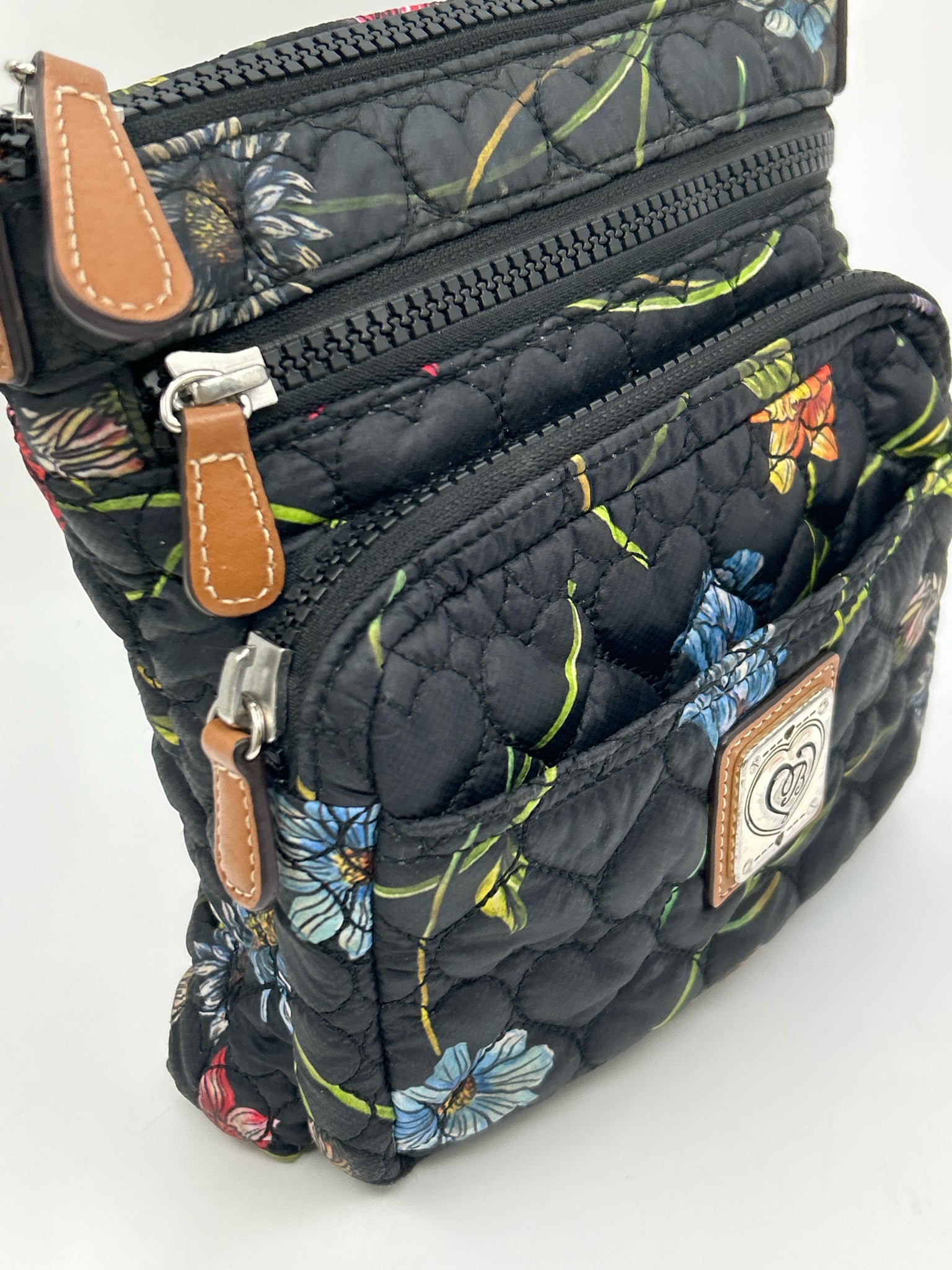BRIGHTON Black Floral Women Purse