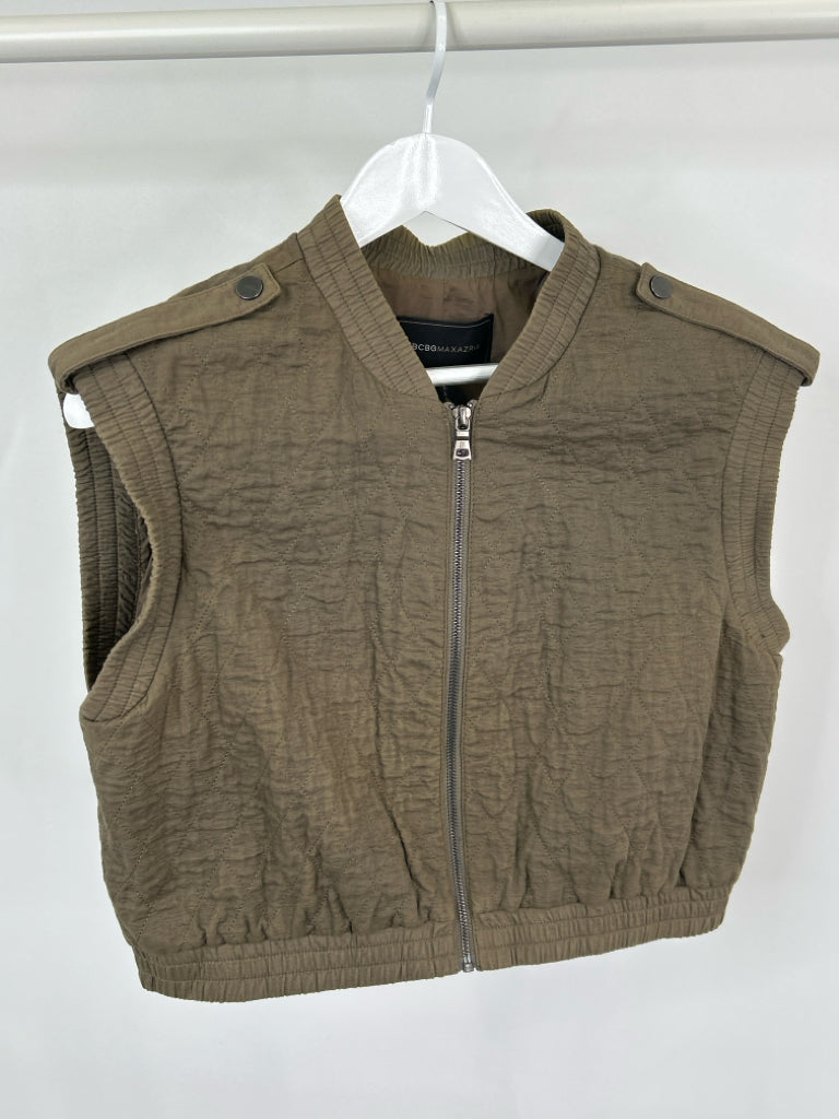 BCBGMAXAZRIA Women Size L Brown Vest NWT