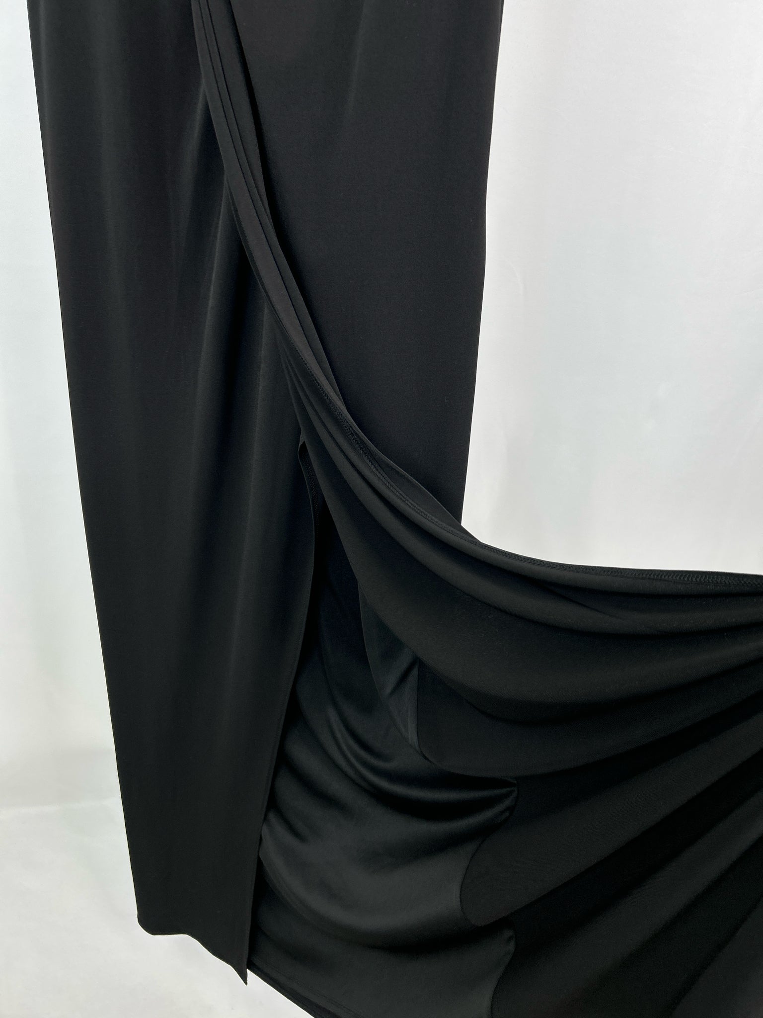 HALSTON Size L Black Women Dress