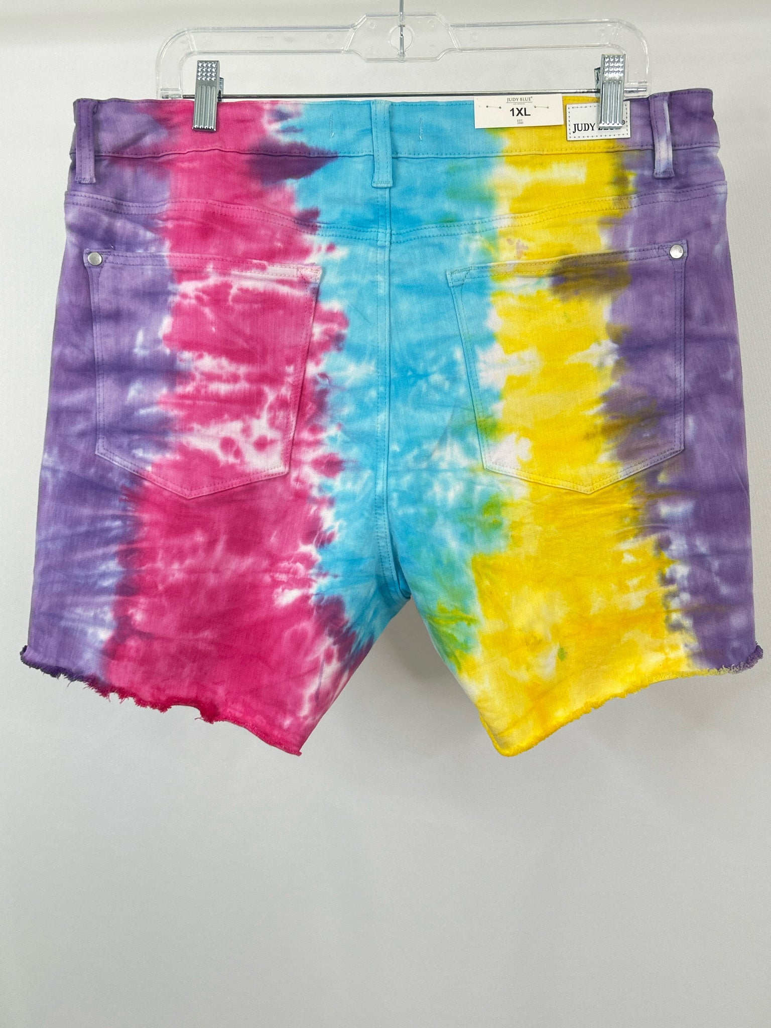 JUDY BLUE Size 1XL Purple Print Women Shorts