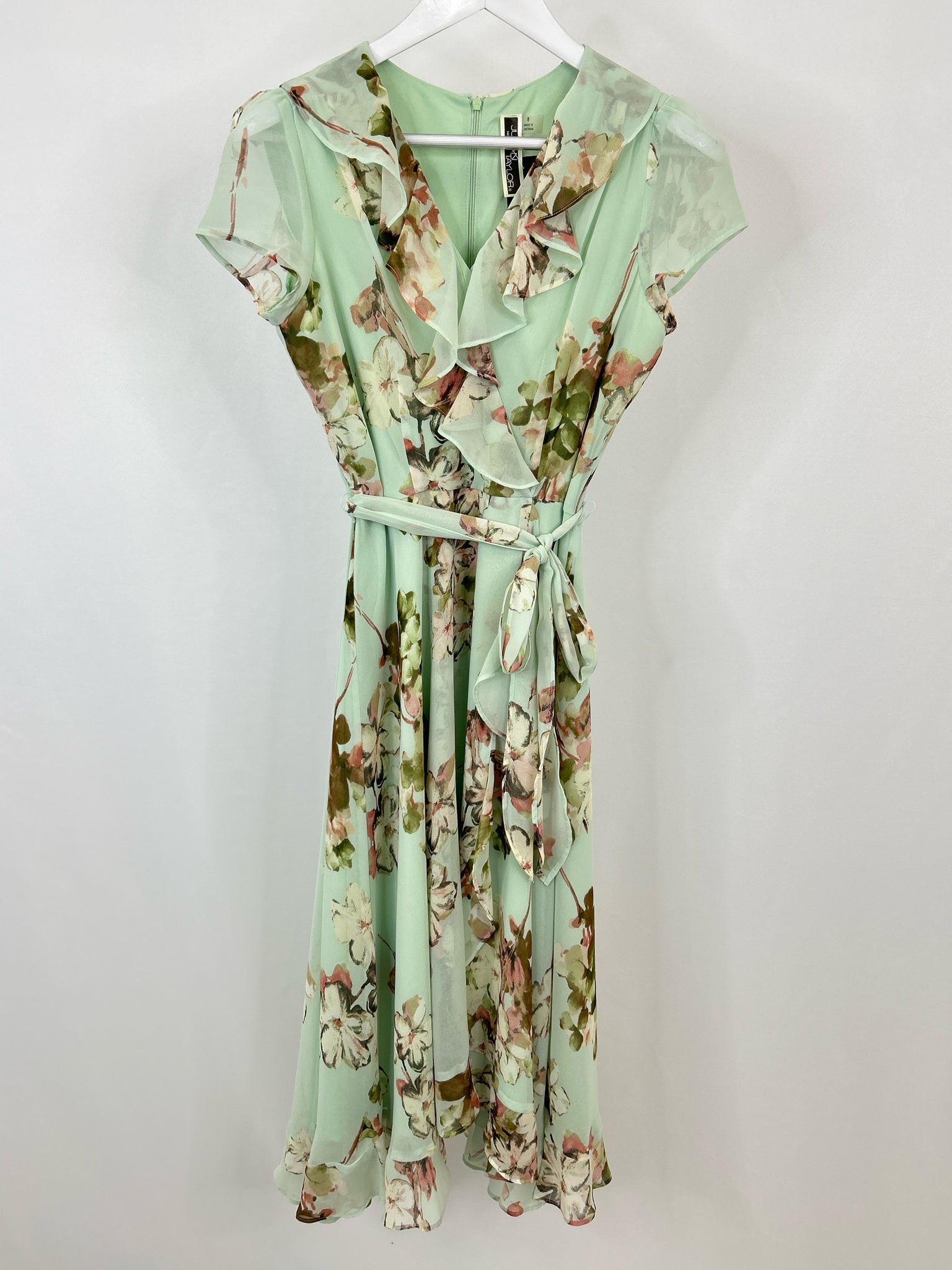 JULIAN TAYLOR Size 8 Mint Print Women Dress