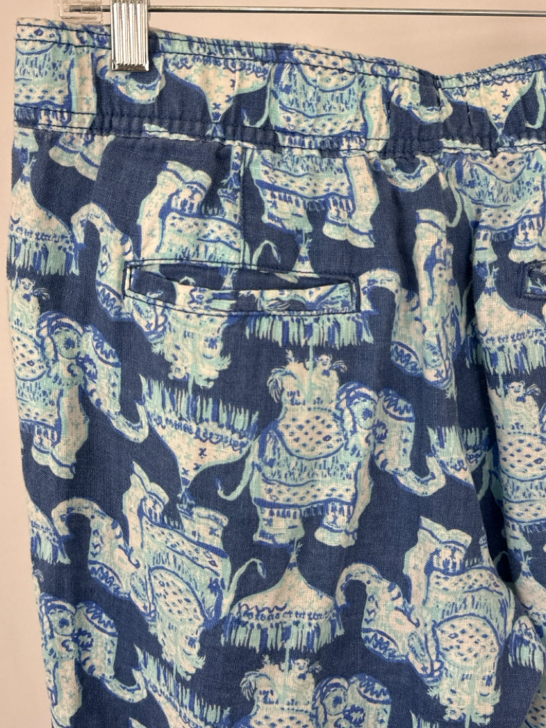 LILLY PULITZER Size M Blue Print Women Pants