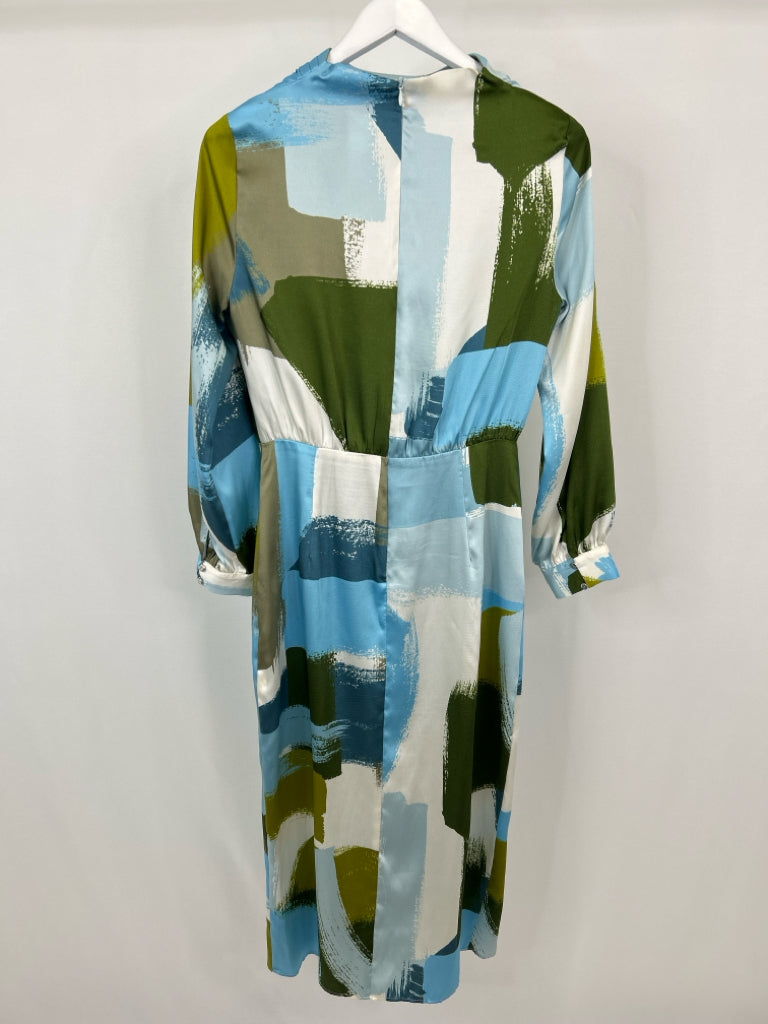 ZARA Size M Green and Blue Dress