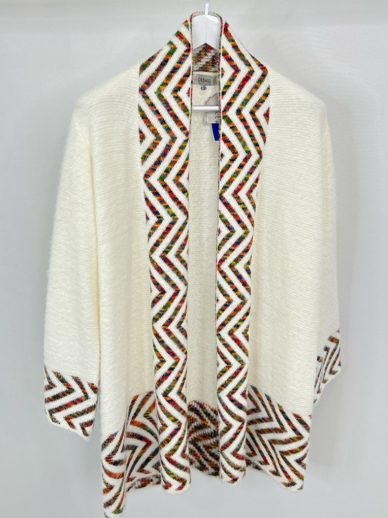 Oceanus Women Size S Ivory Cardigan NWT