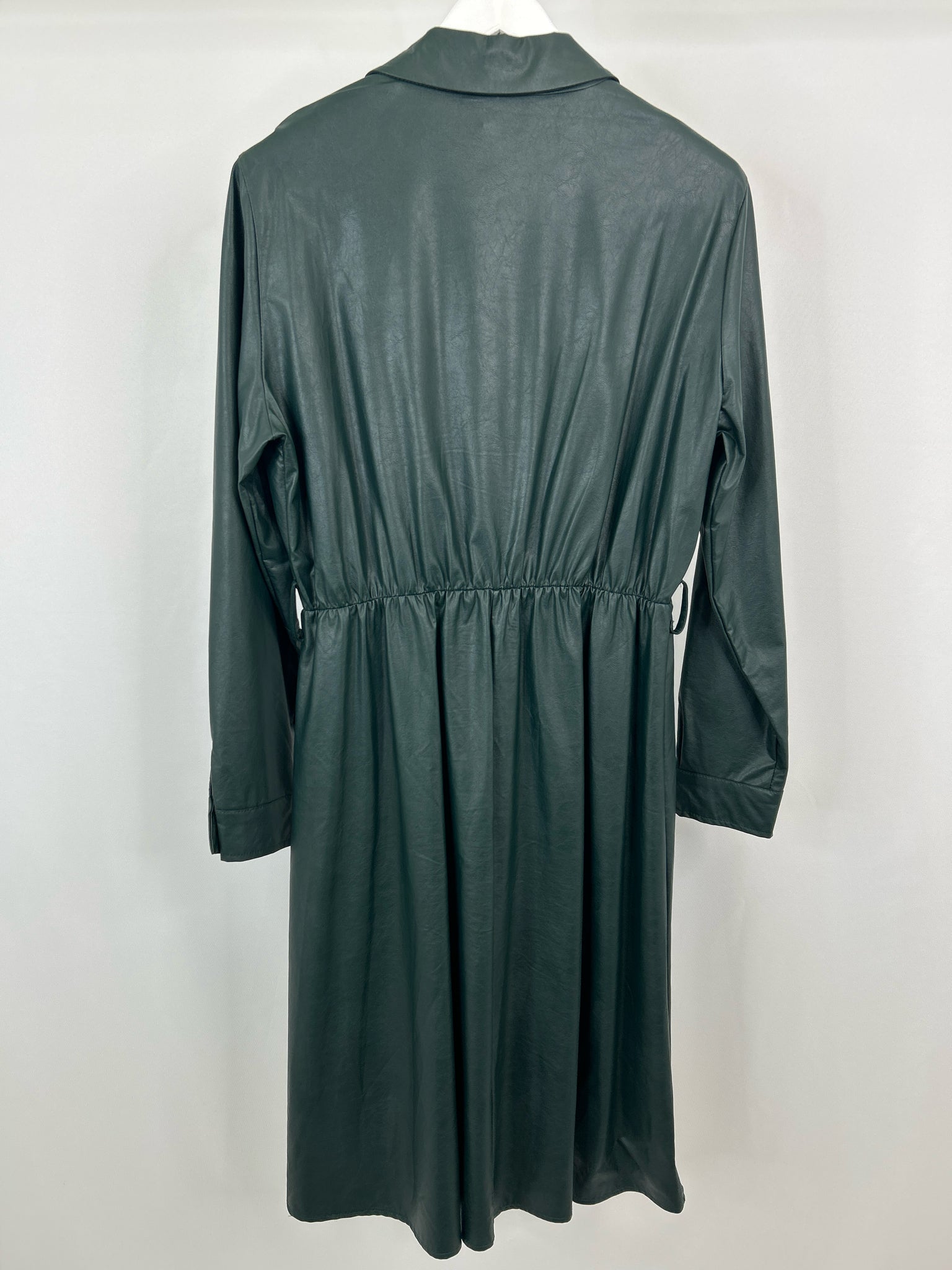 LAUREN VIDAL Size L Hunter Green Women Dress