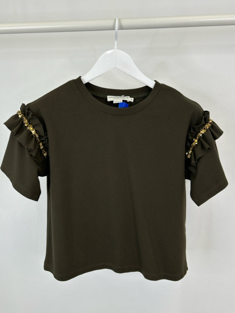 Molly Bracken Size S ARMY GREEN Women's Top