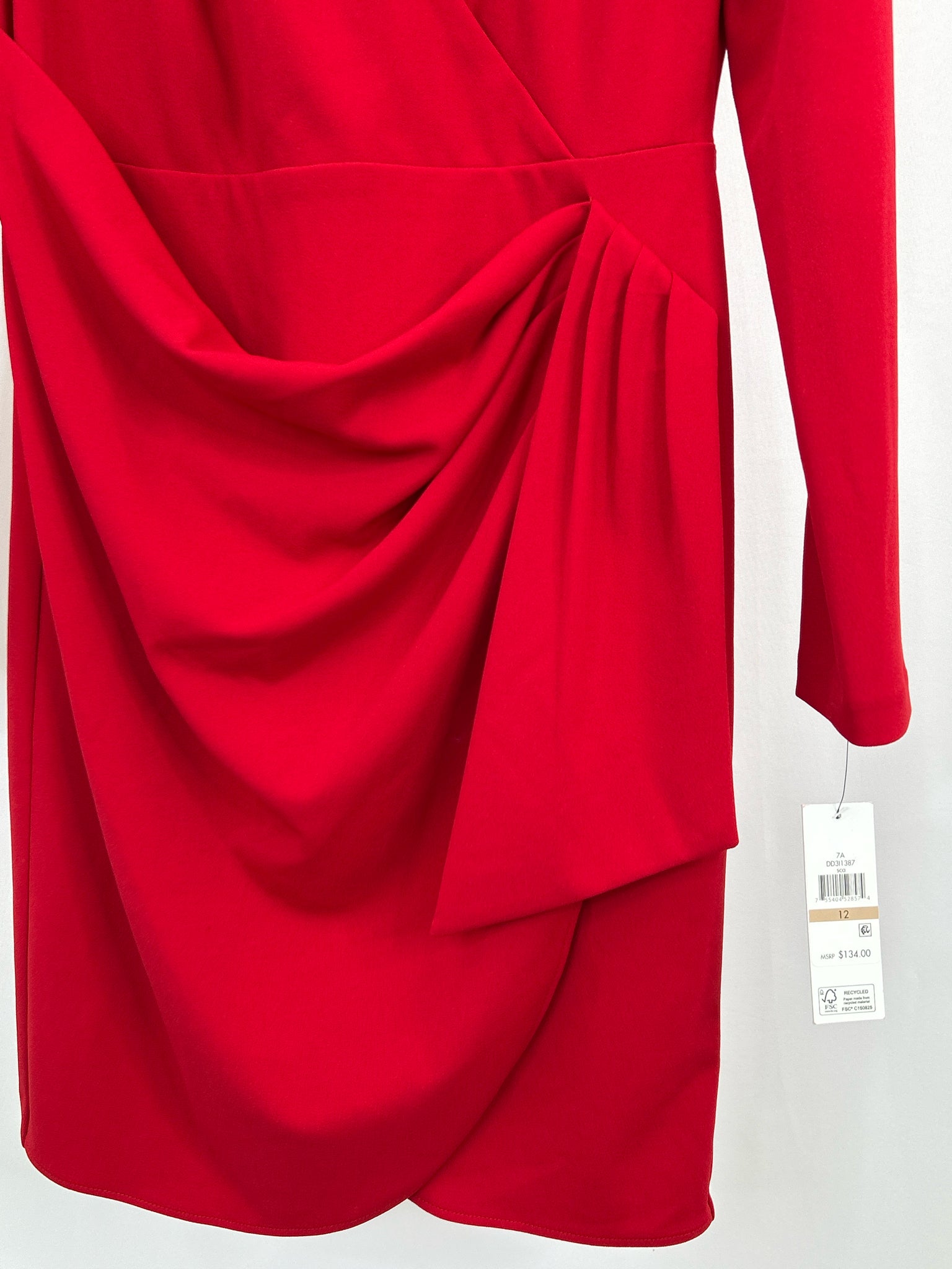 DKNY Size 12 Red Women Dress