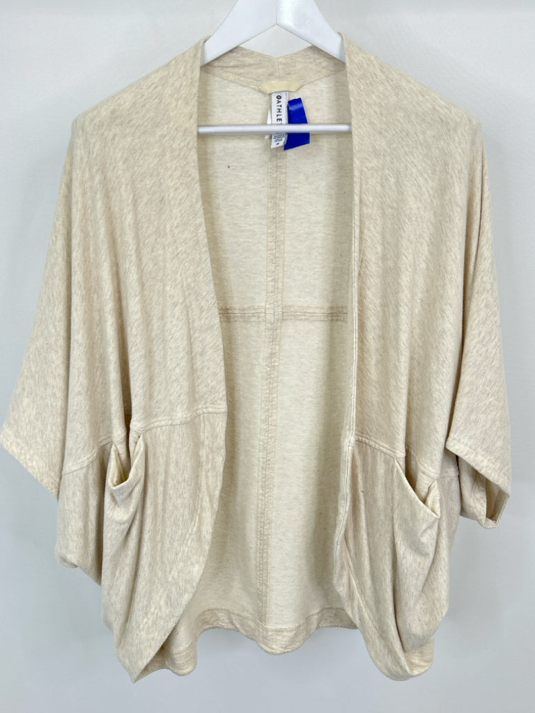 ATHLETA Women Size M Cream Cardigan