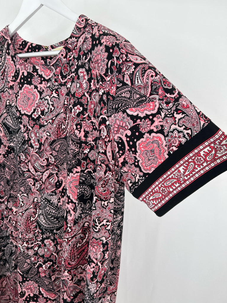 MICHAEL MICHAEL KORS Size 3X Pink Print Women's Dress
