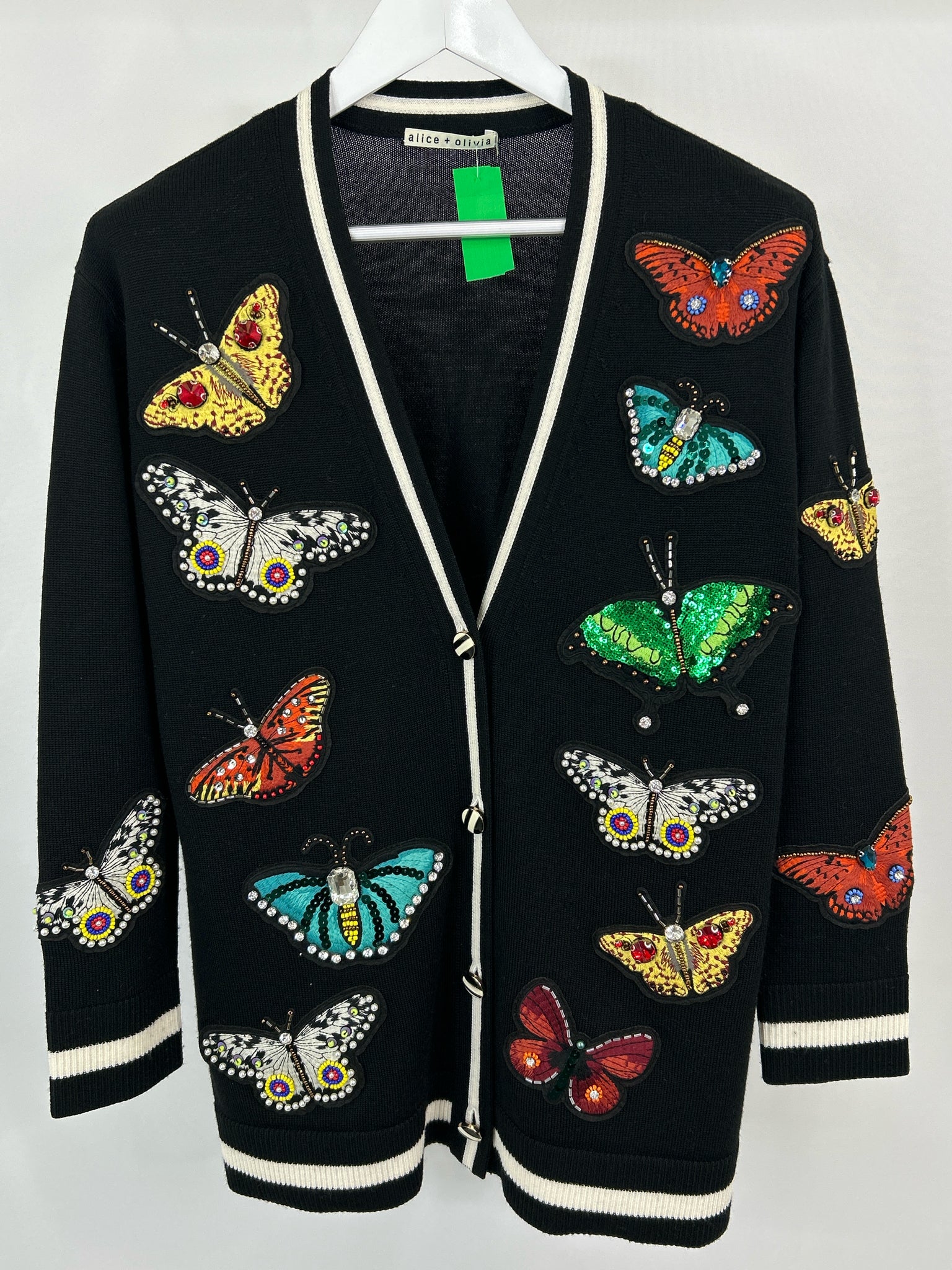 ALICE + OLIVIA Size S/M Black Women Cardigan