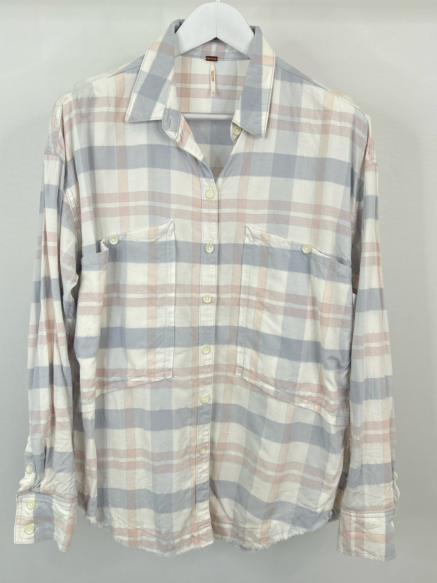FREE PEOPLE Size SP BLUE AND PINK Women Shirt