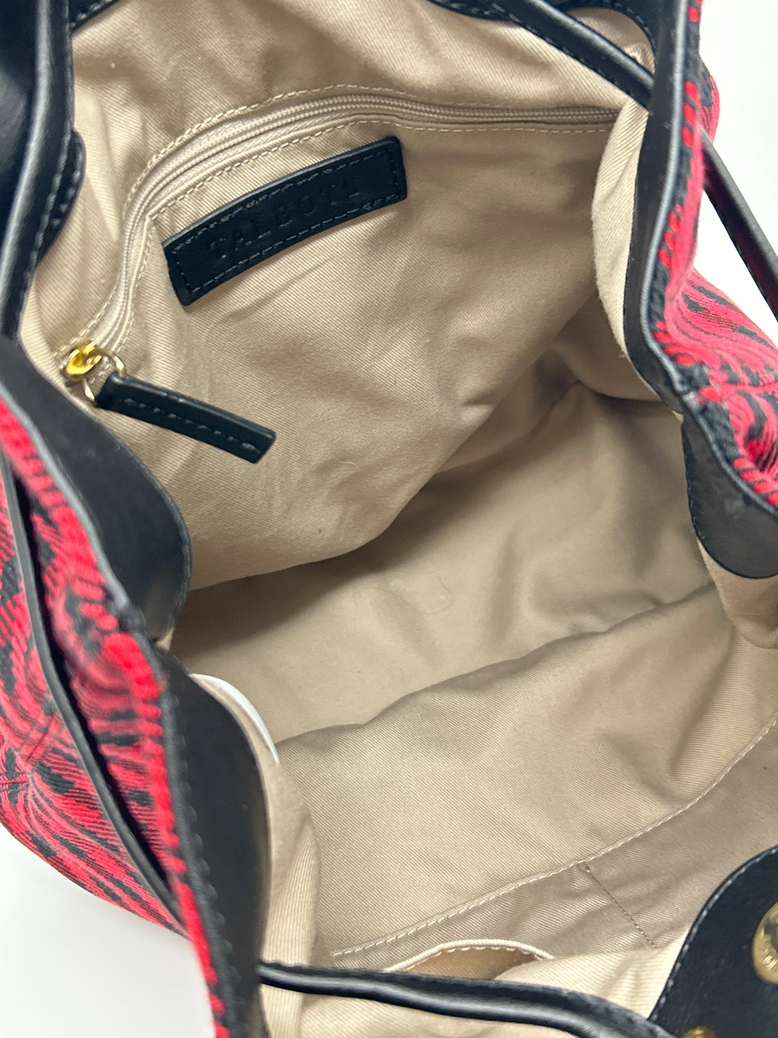 TALBOTS Red & Black Women Tote