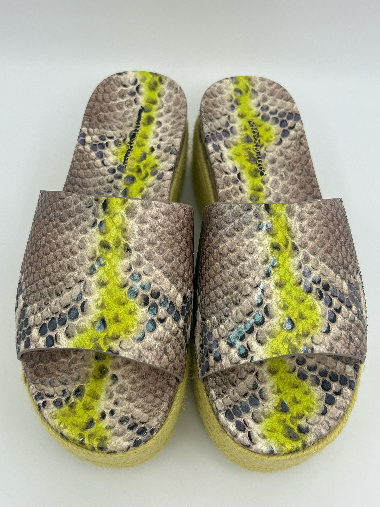 KATE SPADE Size 6.5B Yellow Print Women Sandal