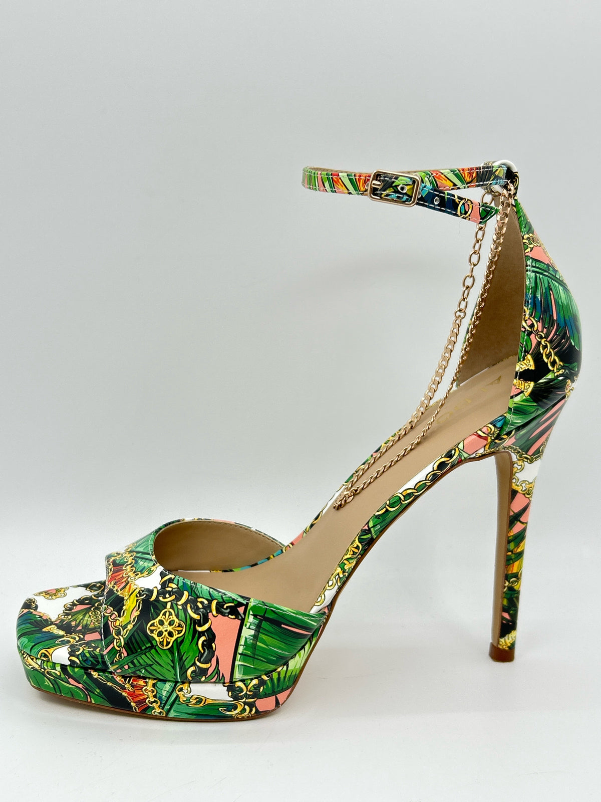 ALDO Size 11 Green Print Women Sandal