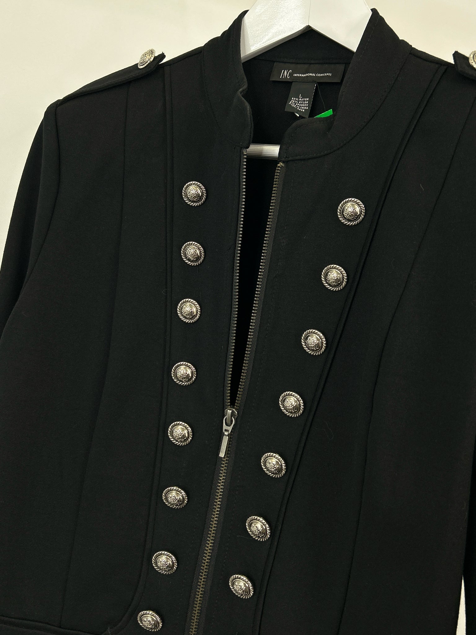 INC Size L Black Women Jacket