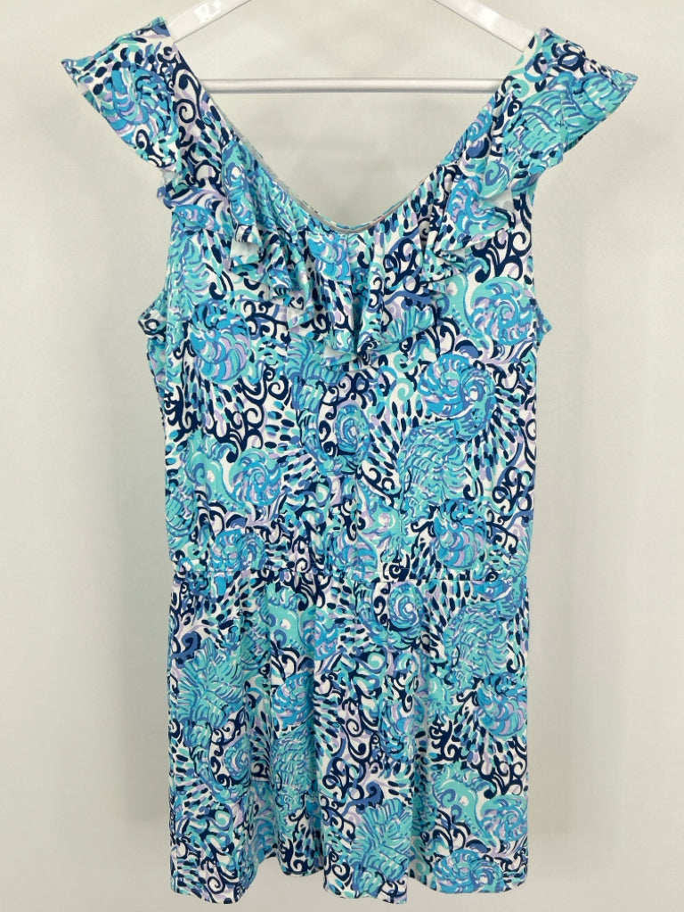 LILLY PULITZER Size S Women's TEAL AND NAVY Dress