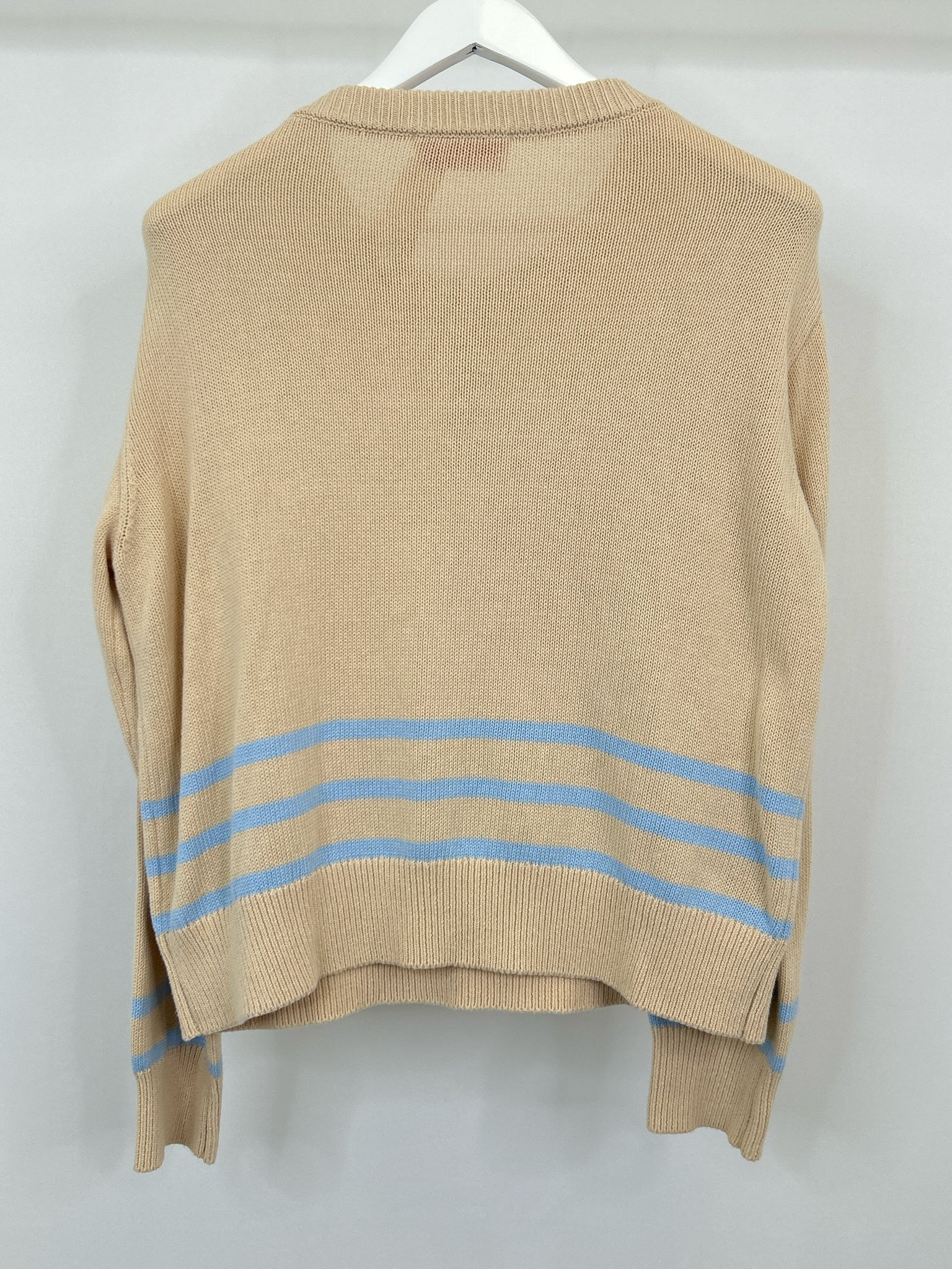 FEW MODA NEW YORK Size S Beige and Blue Women Sweater