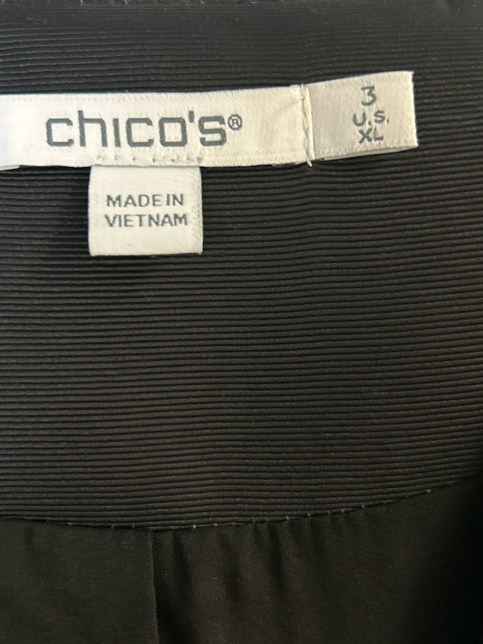 CHICO'S Size XL Black Women Jacket