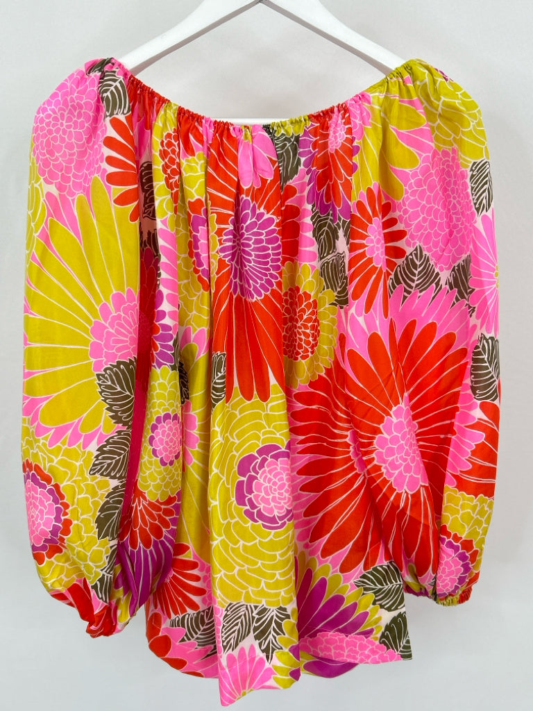 TRINA TURK Women Size M FUSCHIA FLORAL Top