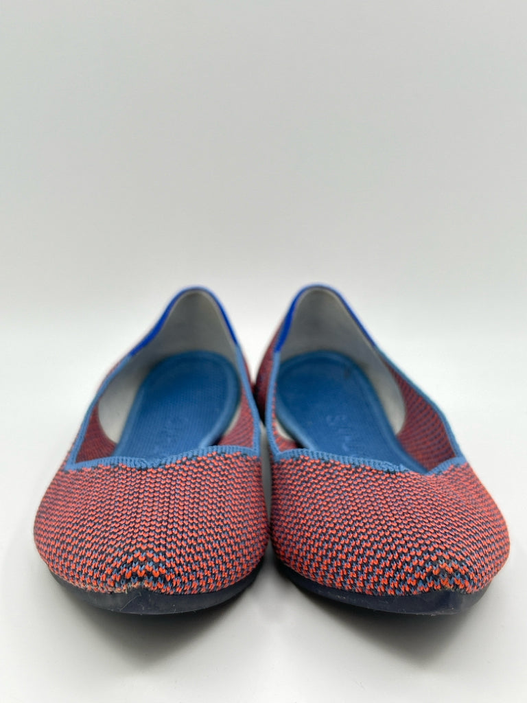 ROTHY'S Women Size 7.5 orange and blue Flats
