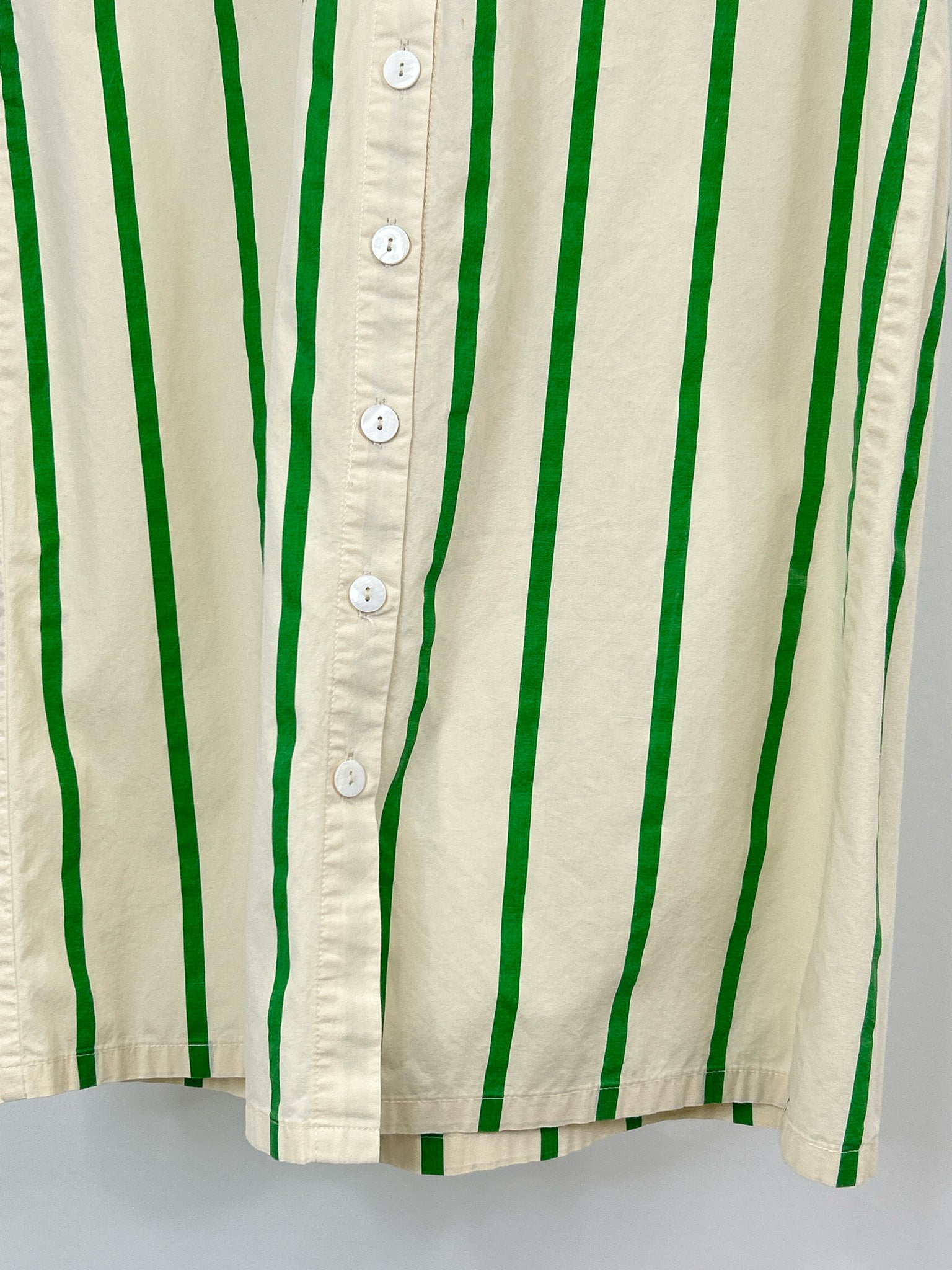 FRNCH Size S Cream Striped Women Dress