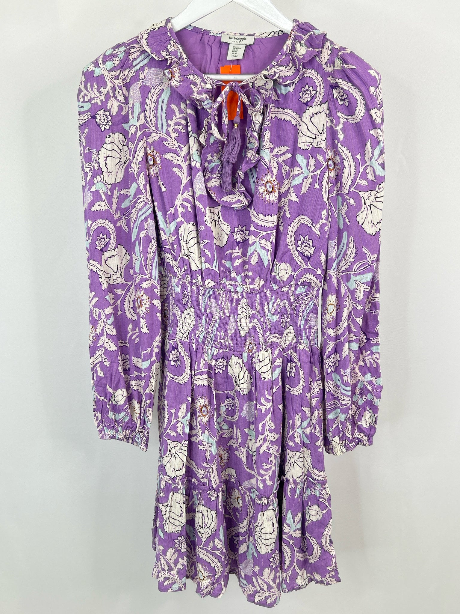HAUTE HIPPIE Size XS PURPLE FLORAL Women Dress