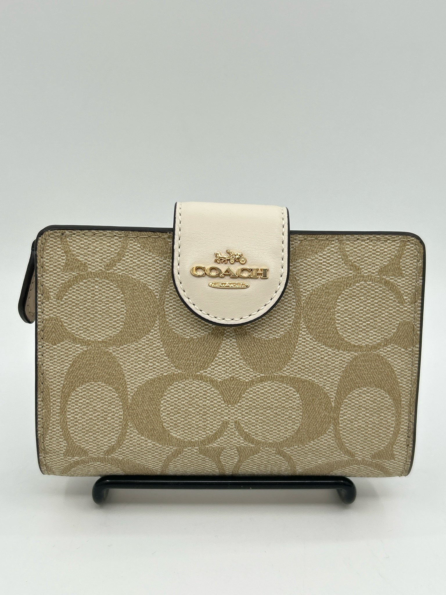 COACH Beige Print Women Wallet