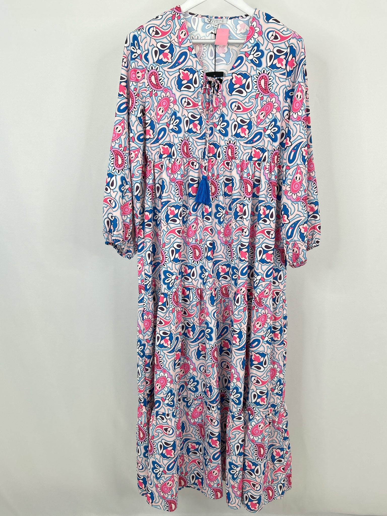 COLLECTION BY CEZELE Size M Blue and Pink Women Dress NWT