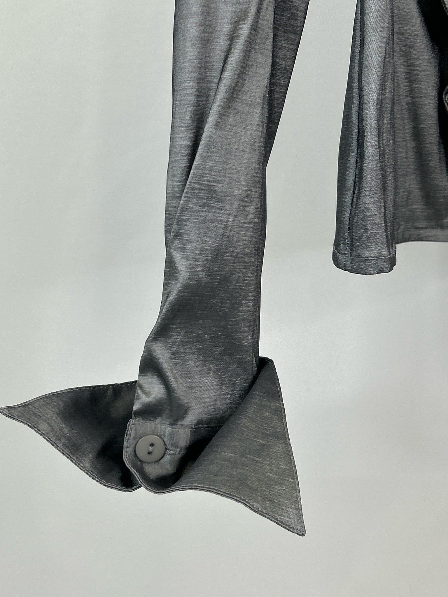 JOSEPH RIBKOFF Size 10 Silver Metallic Women Blouse