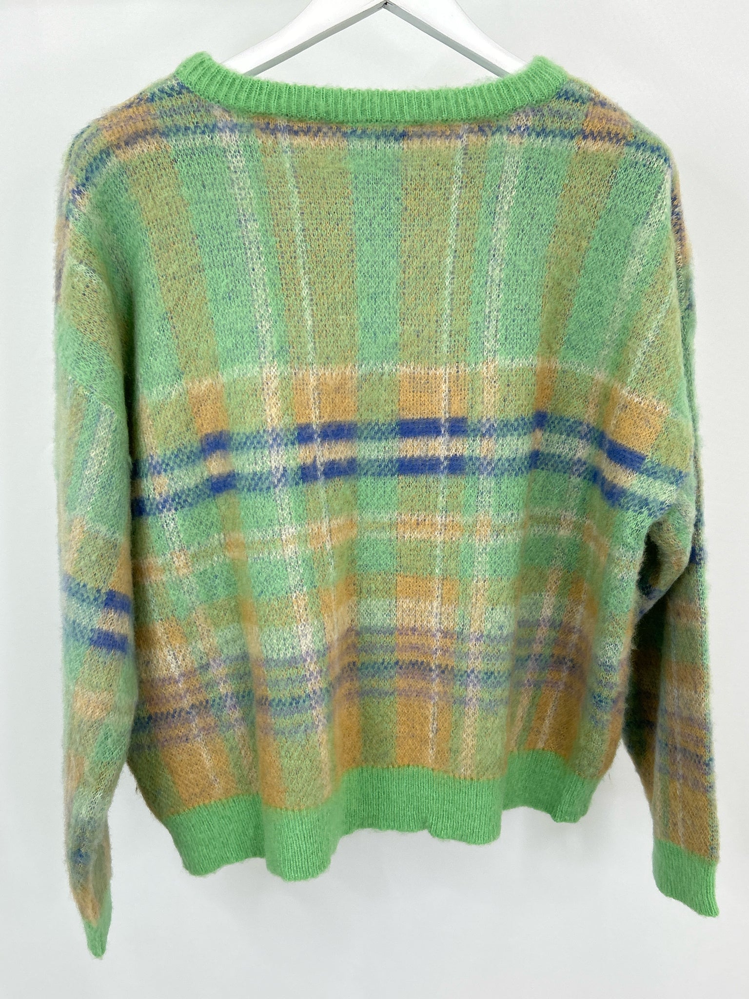 Baltic Born Size L Green Plaid Women Sweater NWT