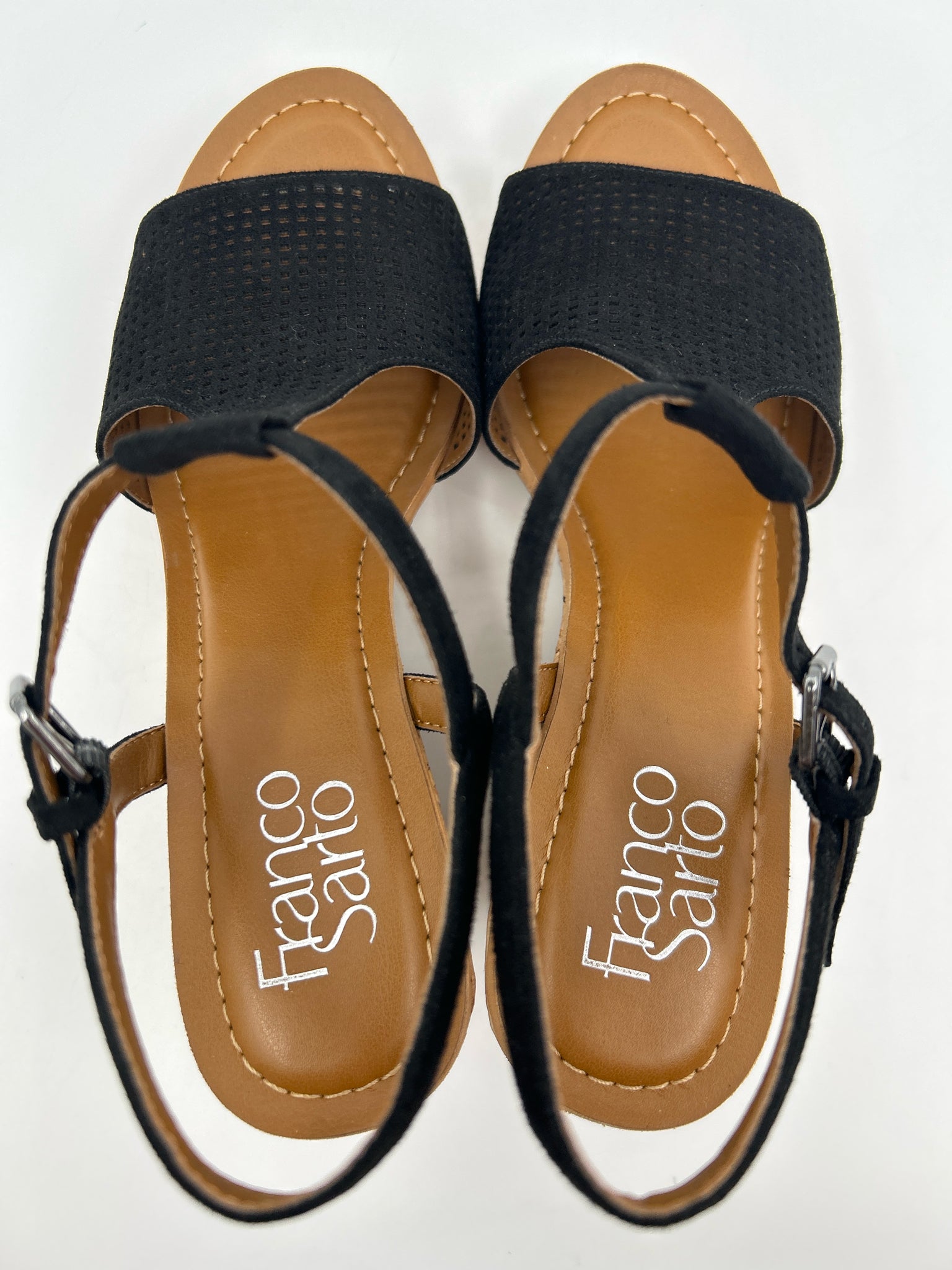 FRANCO SARTO Size 7M Black Women Sandal