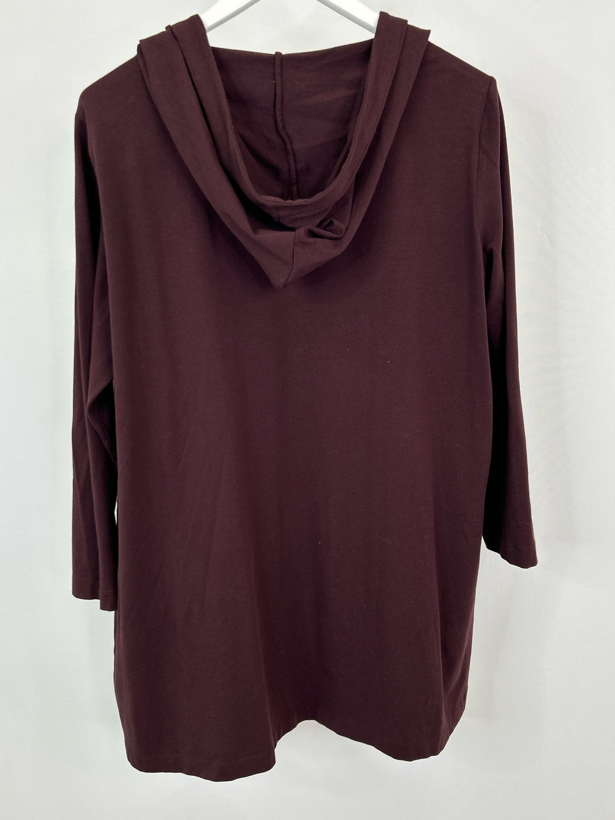 EILEEN FISHER Size L Burgundy Women Cardigan