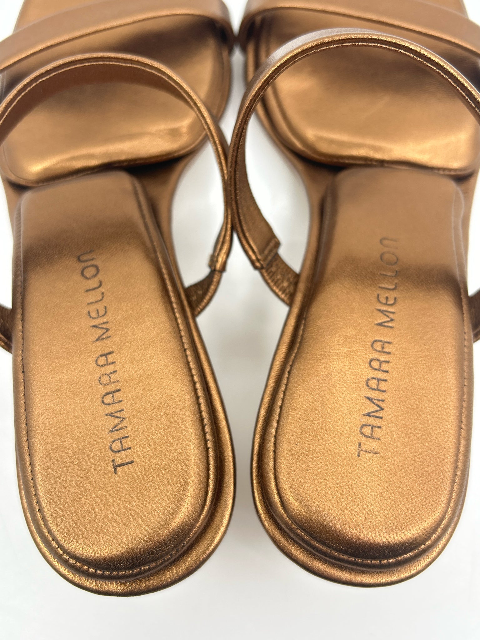 TAMARA MELLON NWOB Size 6.5 BRONZE Women Sandal