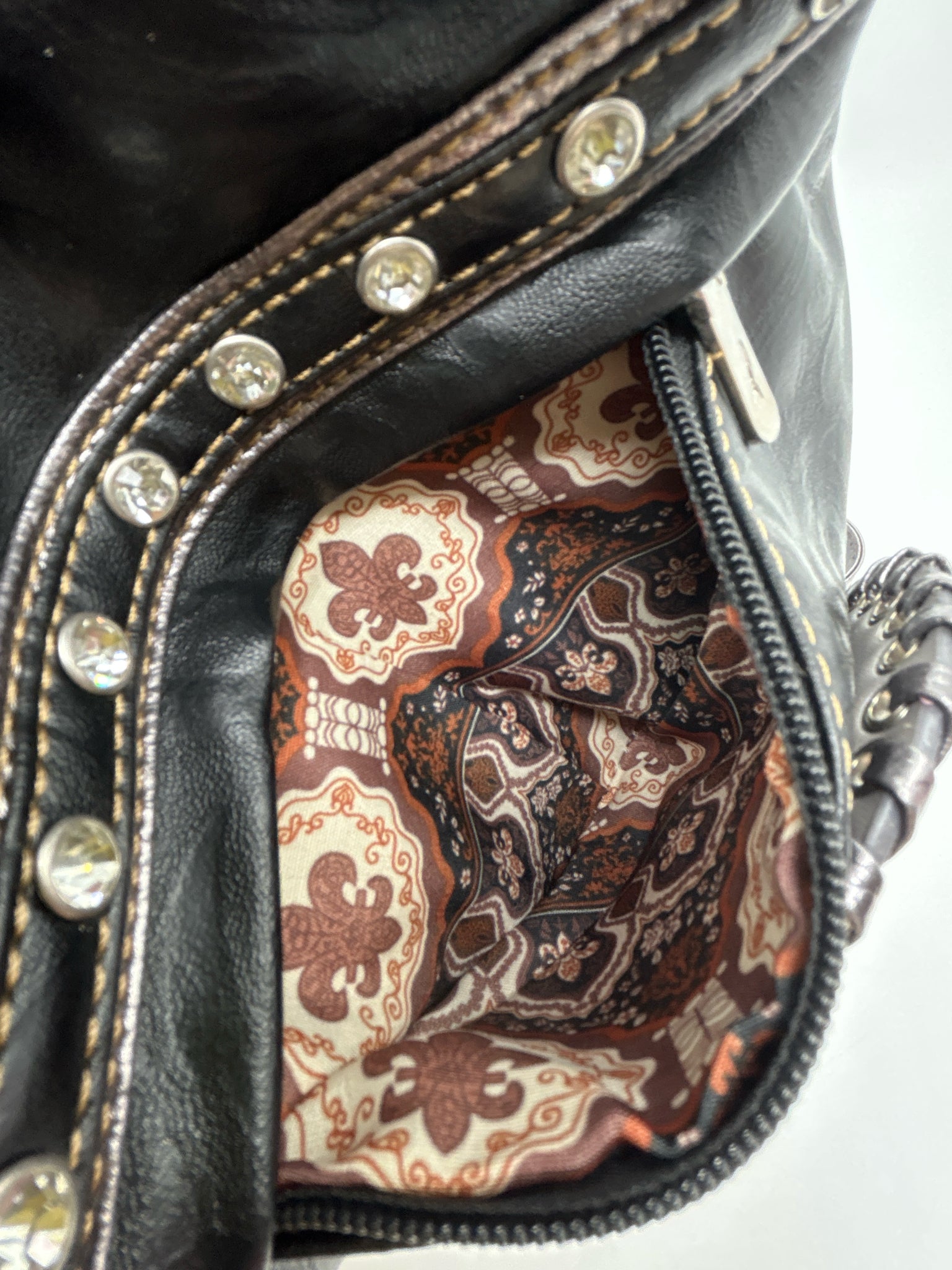 SALICE Black and Silver Women Purse