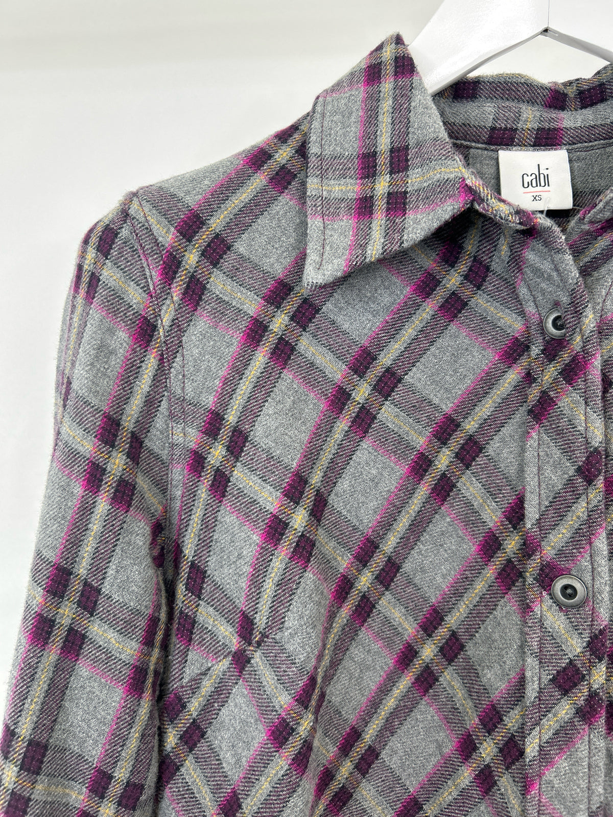 CABI Size XS Grey & Purple Women Shirt