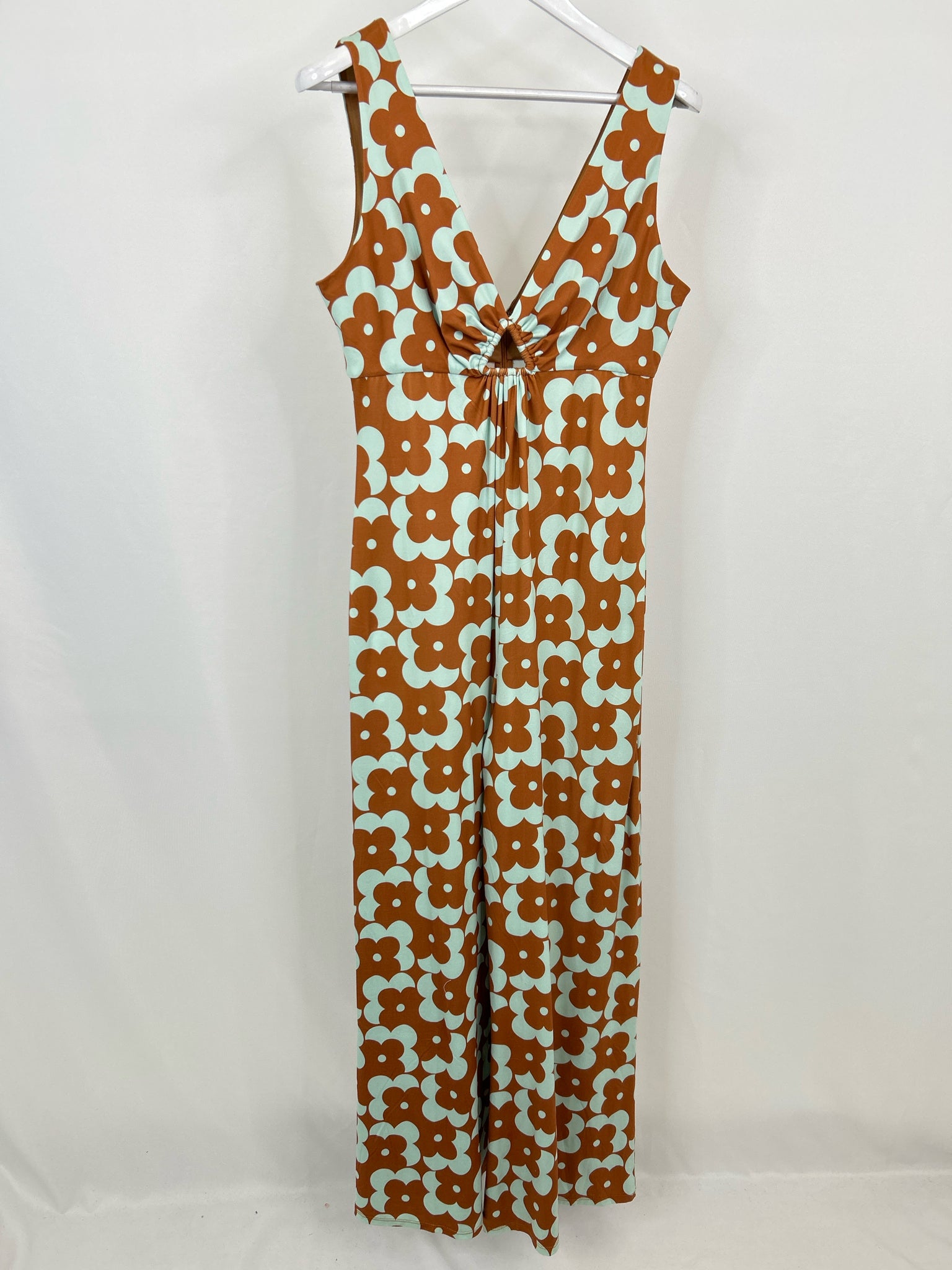 HUTCH Size M Brown and teal Women Jumpsuit