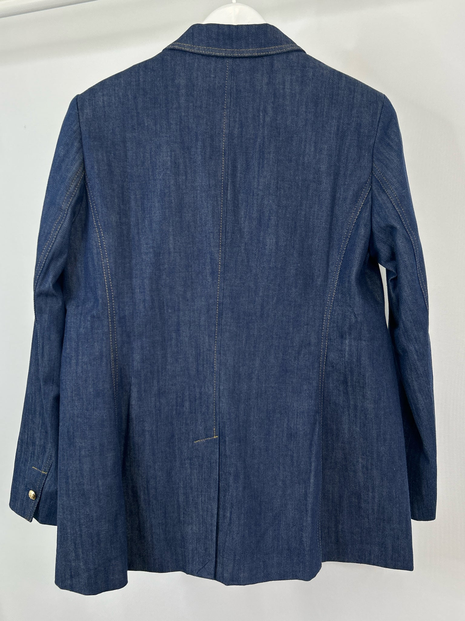TALBOTS Size 10 BLUE DENIM Women Blazer
