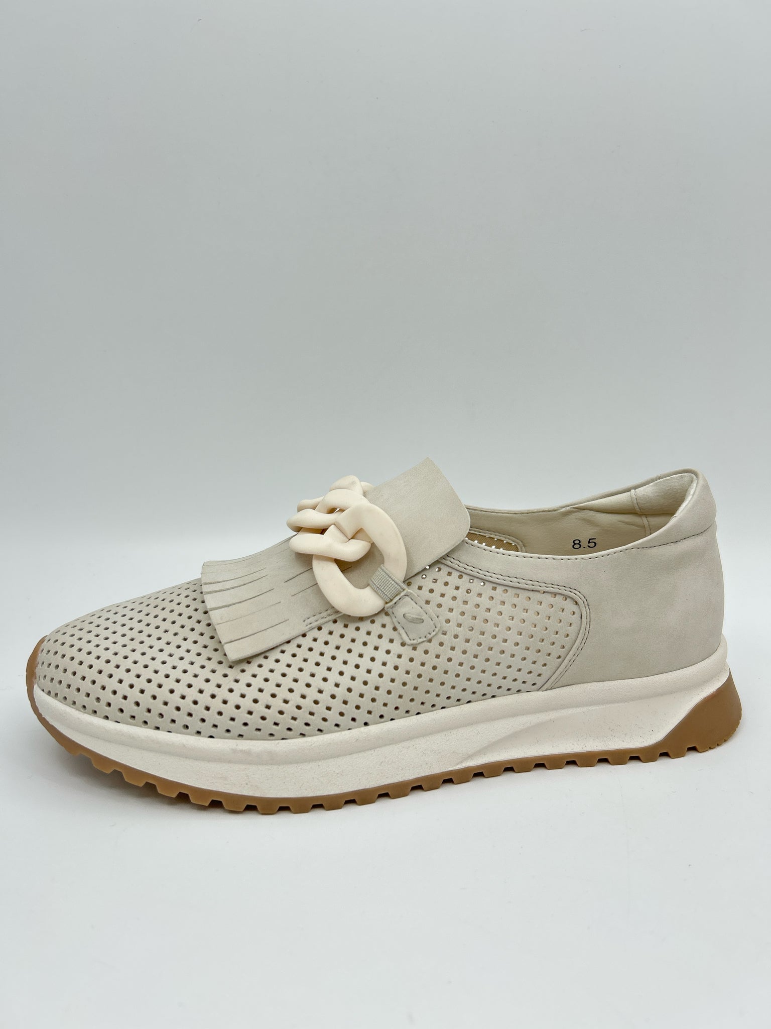YELLOW BOX Size 8.5 BONE Women Sneakers