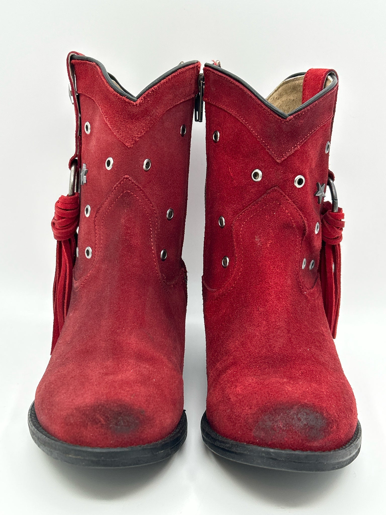 Circle G Boots Size 7.5 Red Women Booties