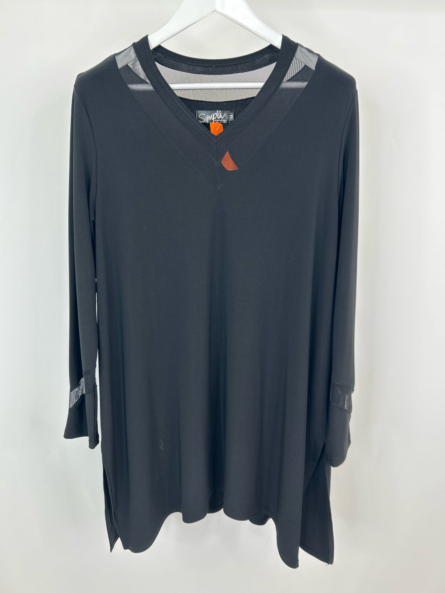 Sympli Size 18 Black Women Tunic