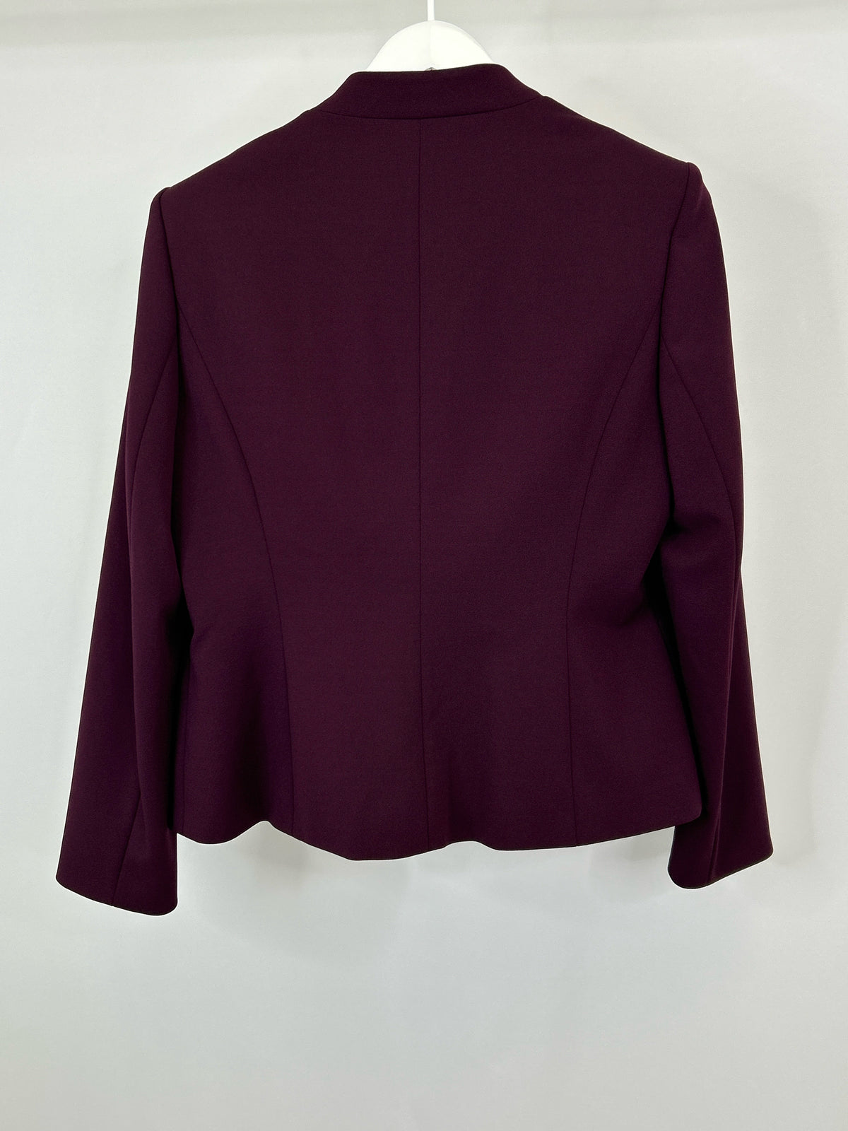 CALVIN KLEIN Size 14 Plum Women Blazer